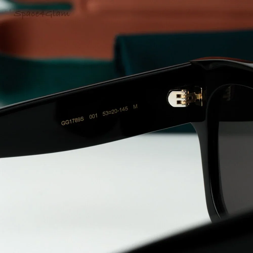 Gucci Men Sunglasses Black Grey Square GG1789S 001 BRAND NEW